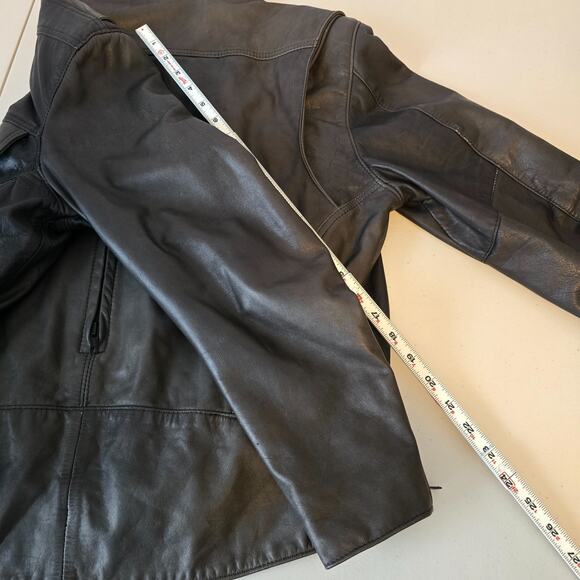 Harley Davidson Leather Motorcycle Jacket Men's M Black Biker Bomber USA - Picture 14 of 16